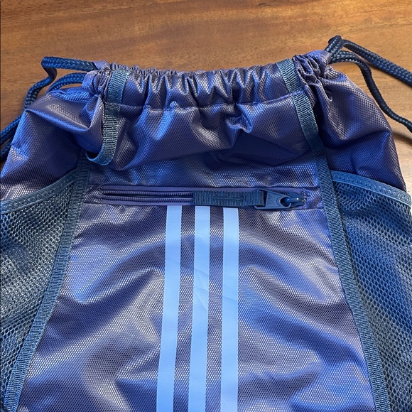 Adidas Purple and Gray Drawstring Backpack - Picture 5 of 5